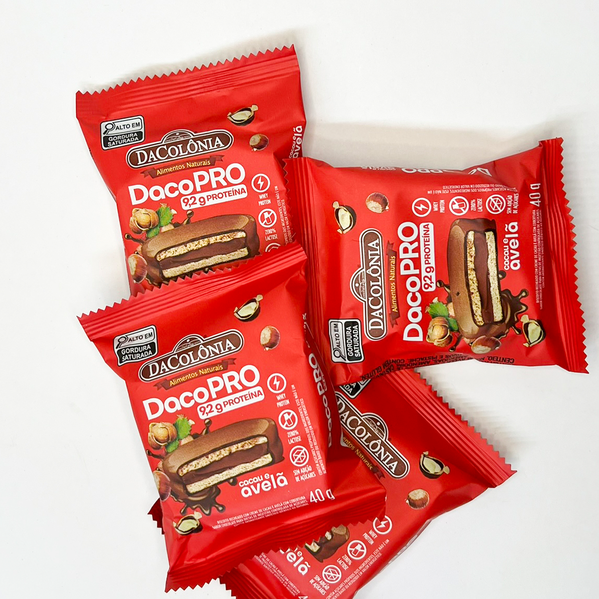 Alfajor Protein Cacau e Avelã 40g - DacoPro Alfajor Protein Cacau e Avelã 40g - DacoPro