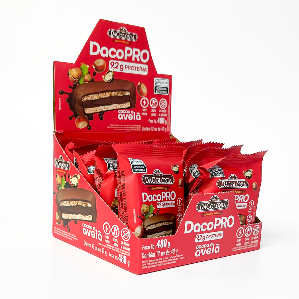 Alfajor Protein Cacau e Avelã 40g - DacoPro Alfajor Protein Cacau e Avelã 40g - DacoPro