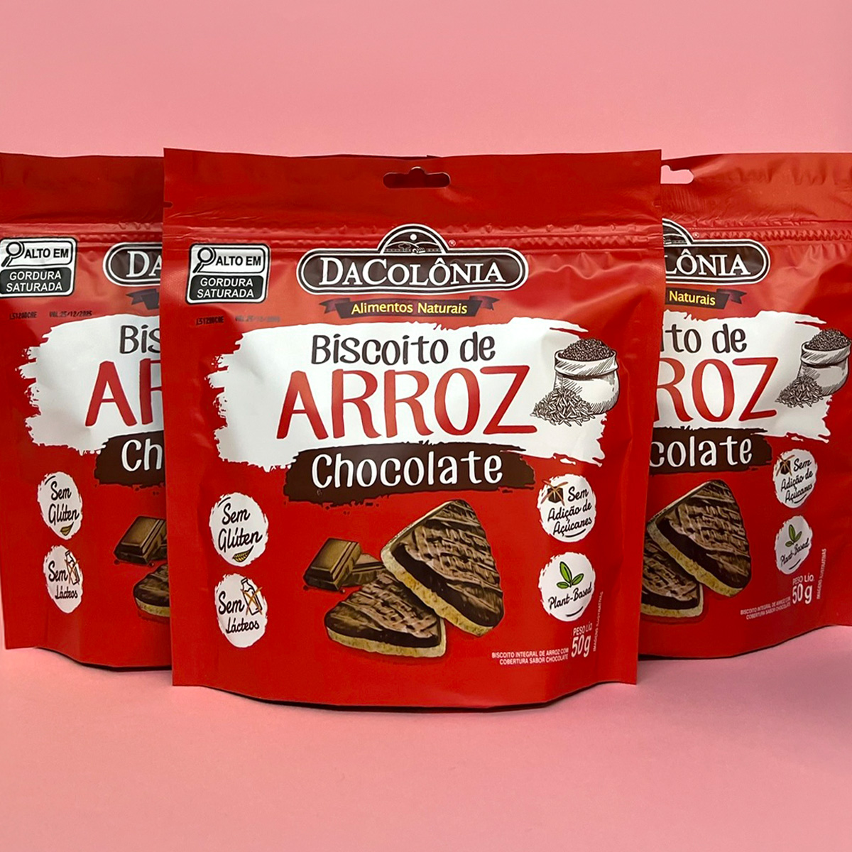 Biscoito de arroz com chocolate zero 50g ... Biscoito de arroz com chocolate zero 50g ...
